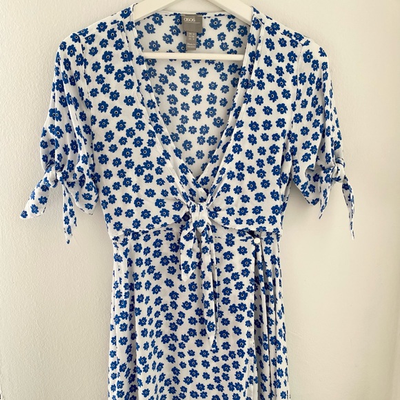 ASOS blue flowers summer dress. Maternity - Picture 3 of 5